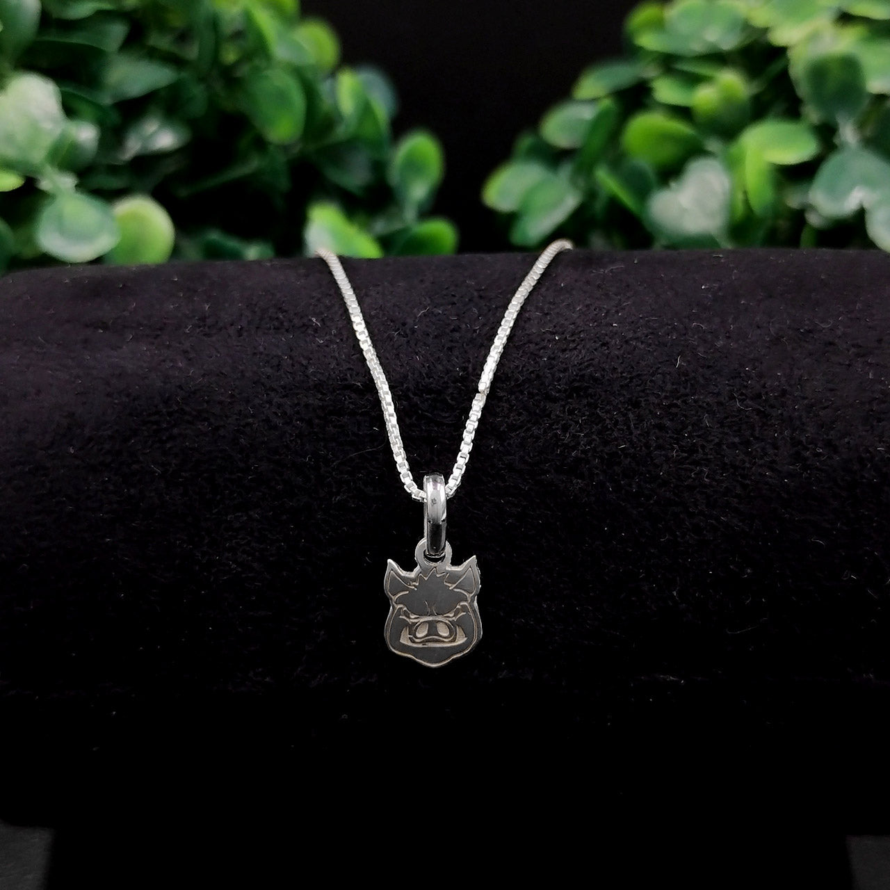 COLAR PORCO GOBATTO PALMEIRAS PRATA 925 LICENCIADO PREMIUM