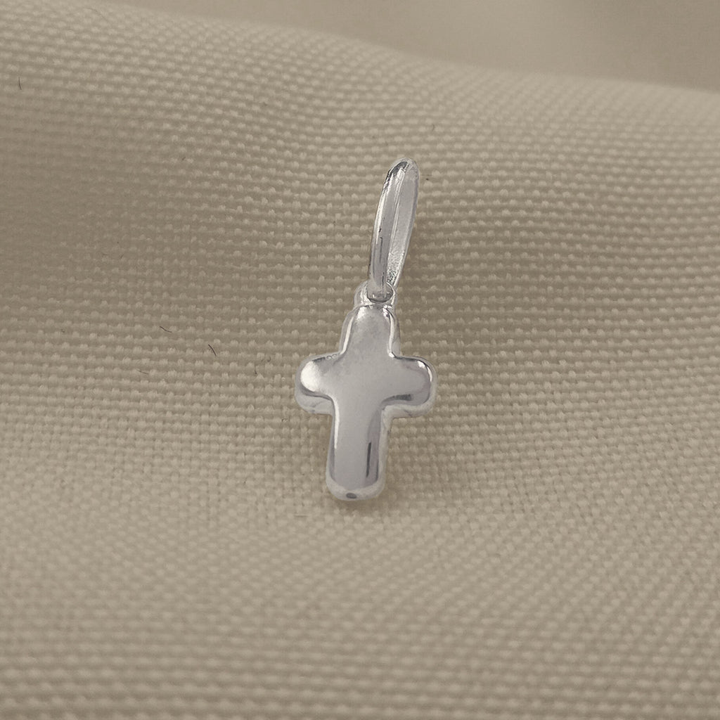 SILVER DOMBED CROSS PENDANT