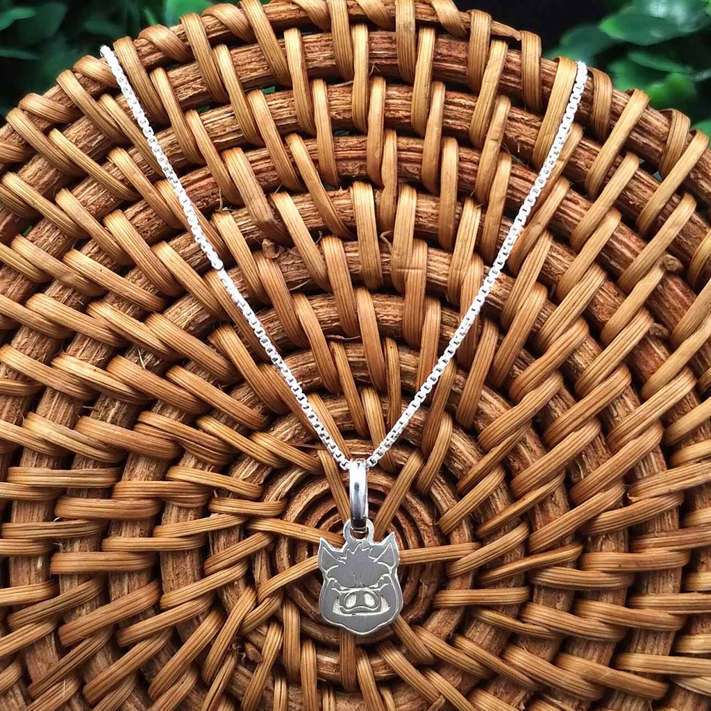 COLAR PORCO GOBATTO PALMEIRAS PRATA 925 LICENCIADO PREMIUM