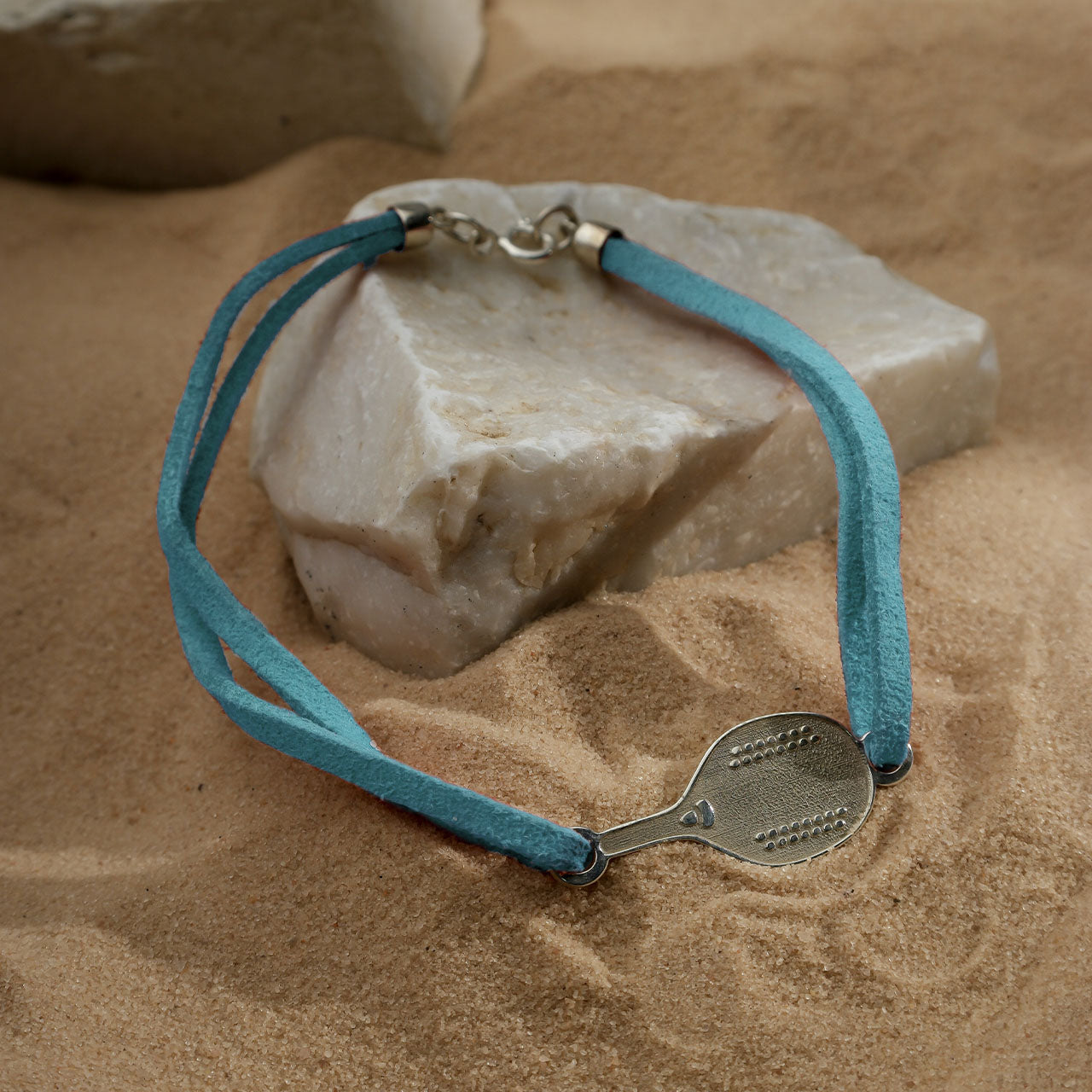 PULSEIRA RAQUETE COM COURO