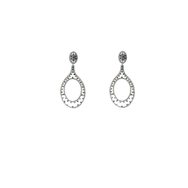BRINCO DE LUXO CRISTAL ESMERALDA