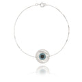 SILVER GREEK EYE BRACELET