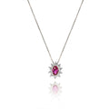 COLAR PRATA CRISTAL OVAL