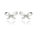 SILVER BOW EARRING