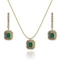CONJUNTO BRINCO E COLAR LUXO PALITO