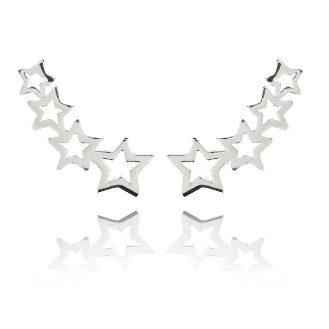 SILVER EARCUFF STAR EARRING