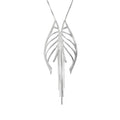 SILVER BUTTERFLY WING NECKLACE WITH STRINGS