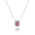 COLAR PRATA CRISTAL RETANGULAR