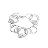 SILVER BRACELET WITH FLAT LINKS