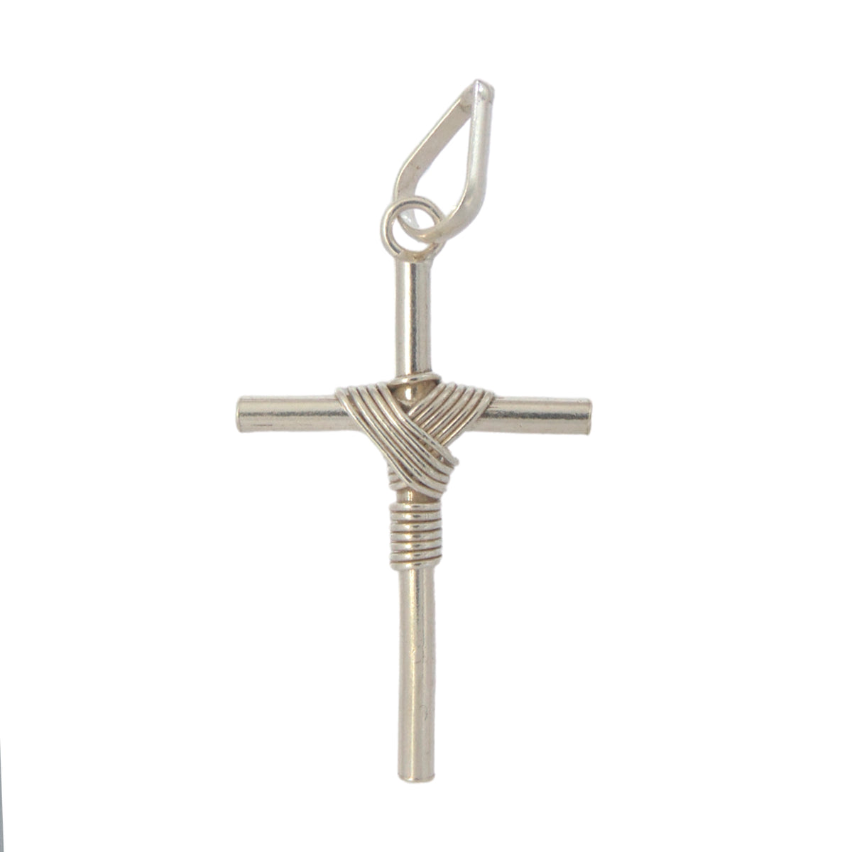 SILVER CROSS PENDANT WITH DETAIL