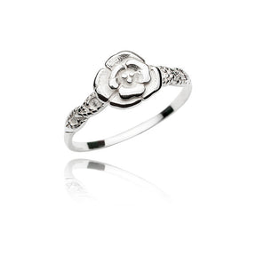 FLOWER SILVER RING