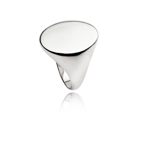 SMOOTH OVAL SILVER RING