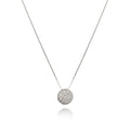 SILVER DOMED ZIRCONIA NECKLACE