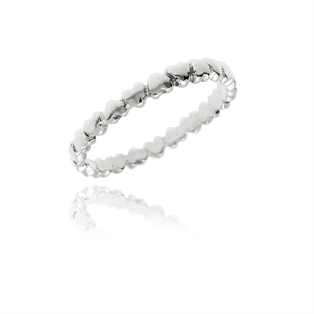 SILVER HEART TRIM RING