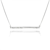 CUSTOMIZED LONG PLATE SILVER NECKLACE