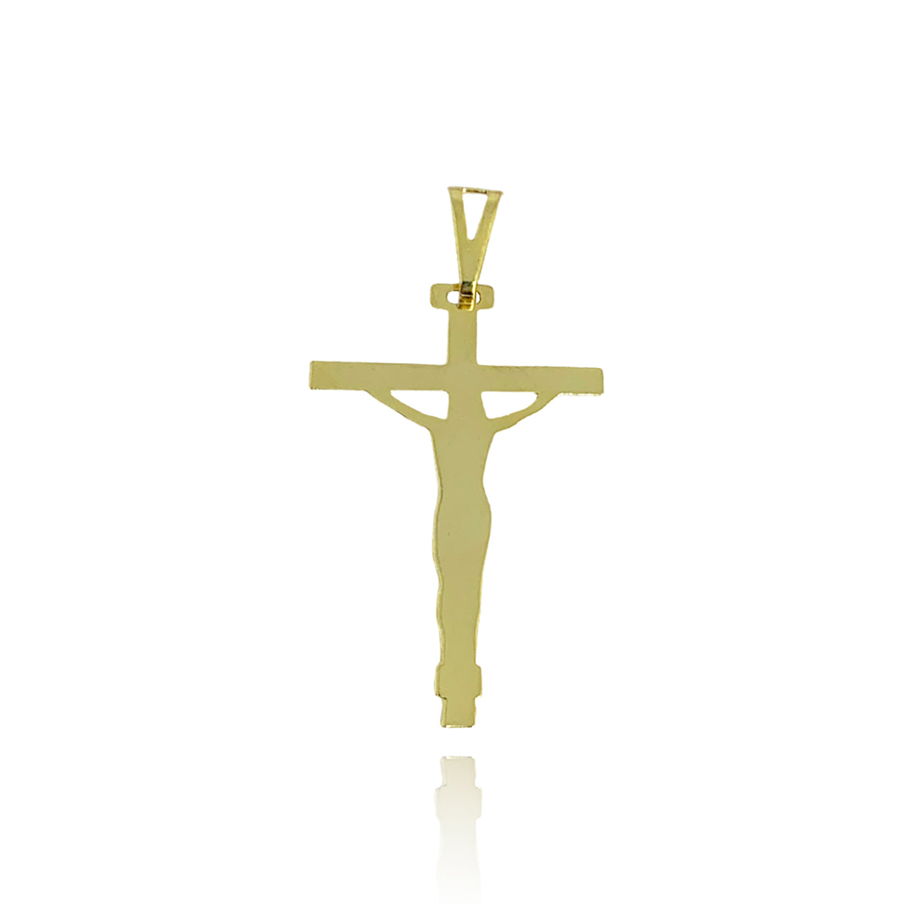 PINGENTE FOLHEADO CRUZ E CRISTO