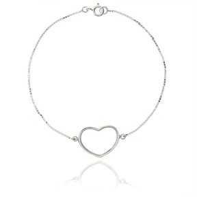 SILVER HEART BRACELET