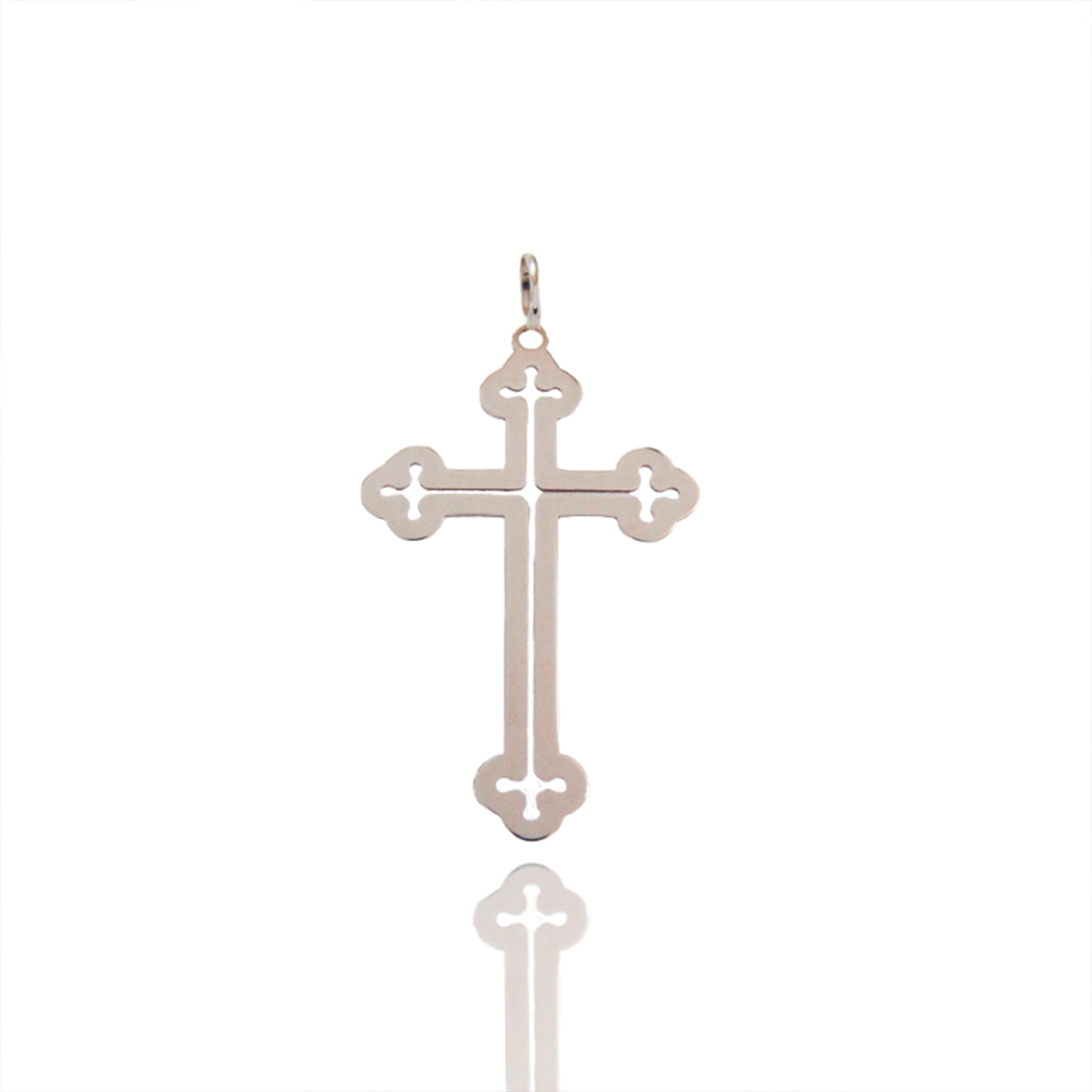 BAROQUE CROSS SILVER PENDANT