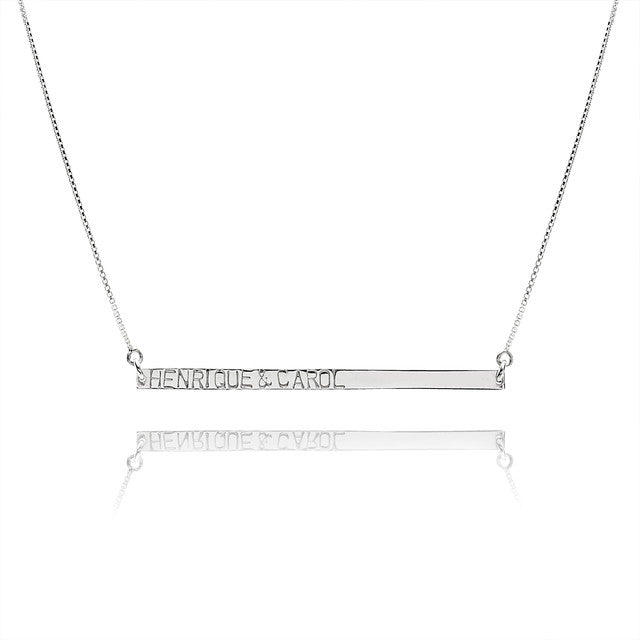 CUSTOMIZED PLATE SILVER NECKLACE