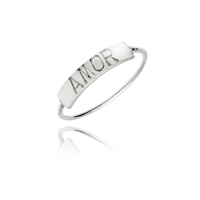 CUSTOMIZED WIRE PLATE SILVER RING