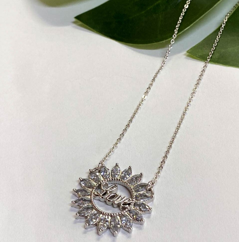 COLAR LOVE DISCO COM ZIRCÔNIAS