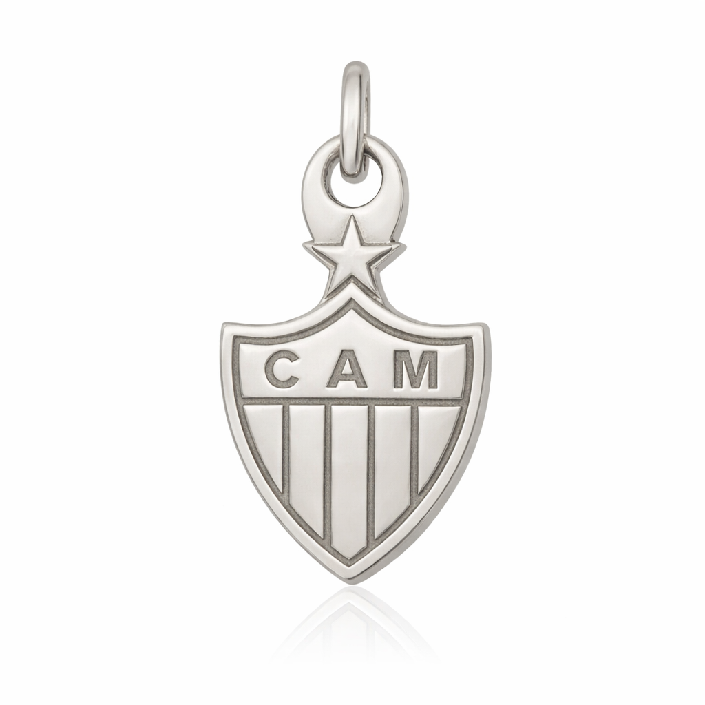 PINGENTE ESCUDO CHAPA ATLÉTICO - 1CM