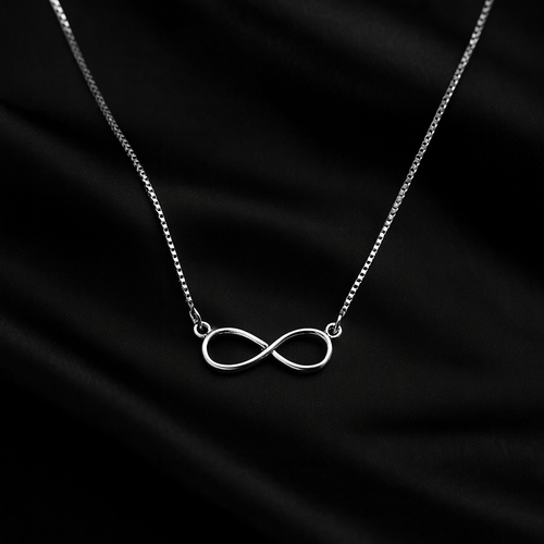 INFINITE SILVER THREAD NECKLACE