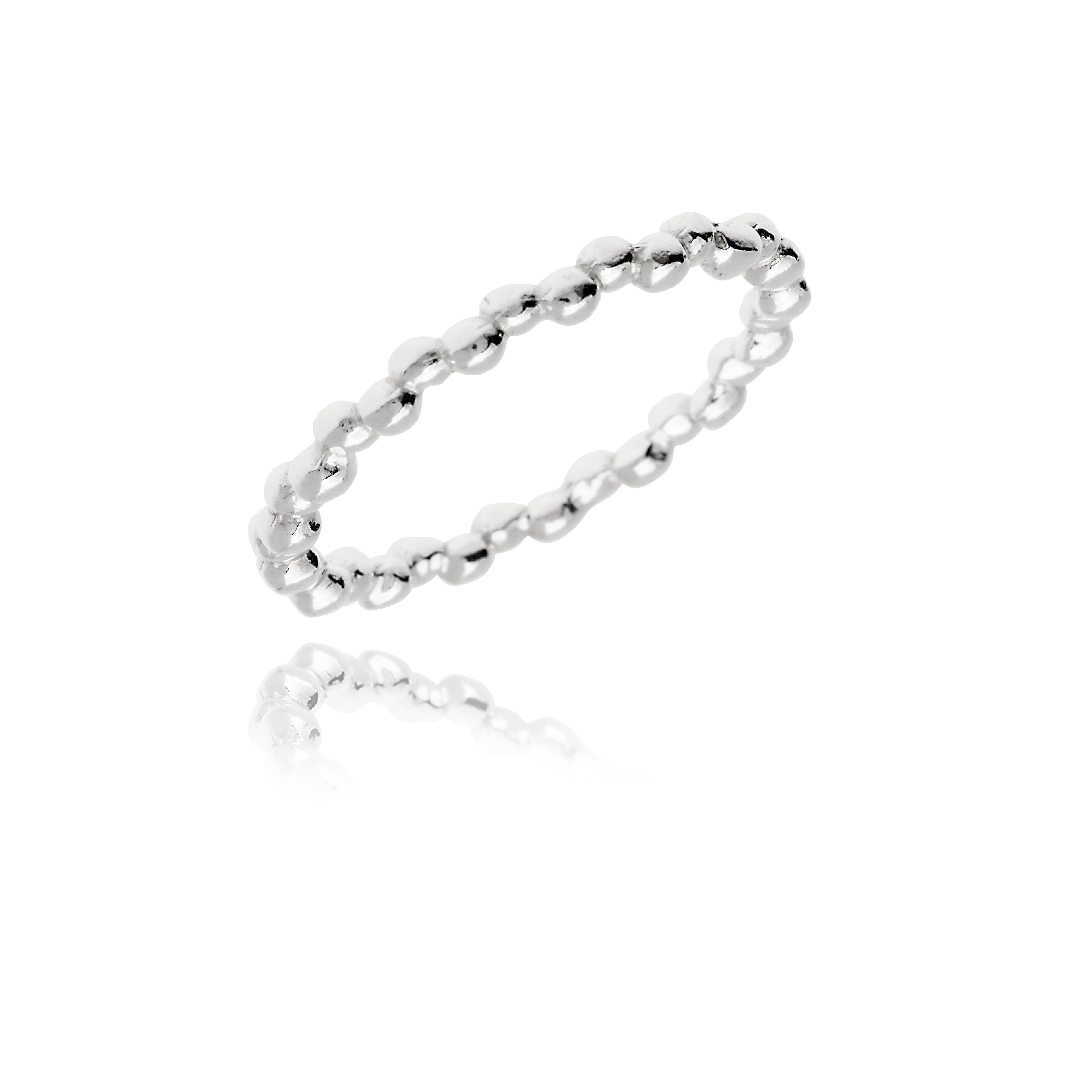 SILVER POLCATED TRIM RING