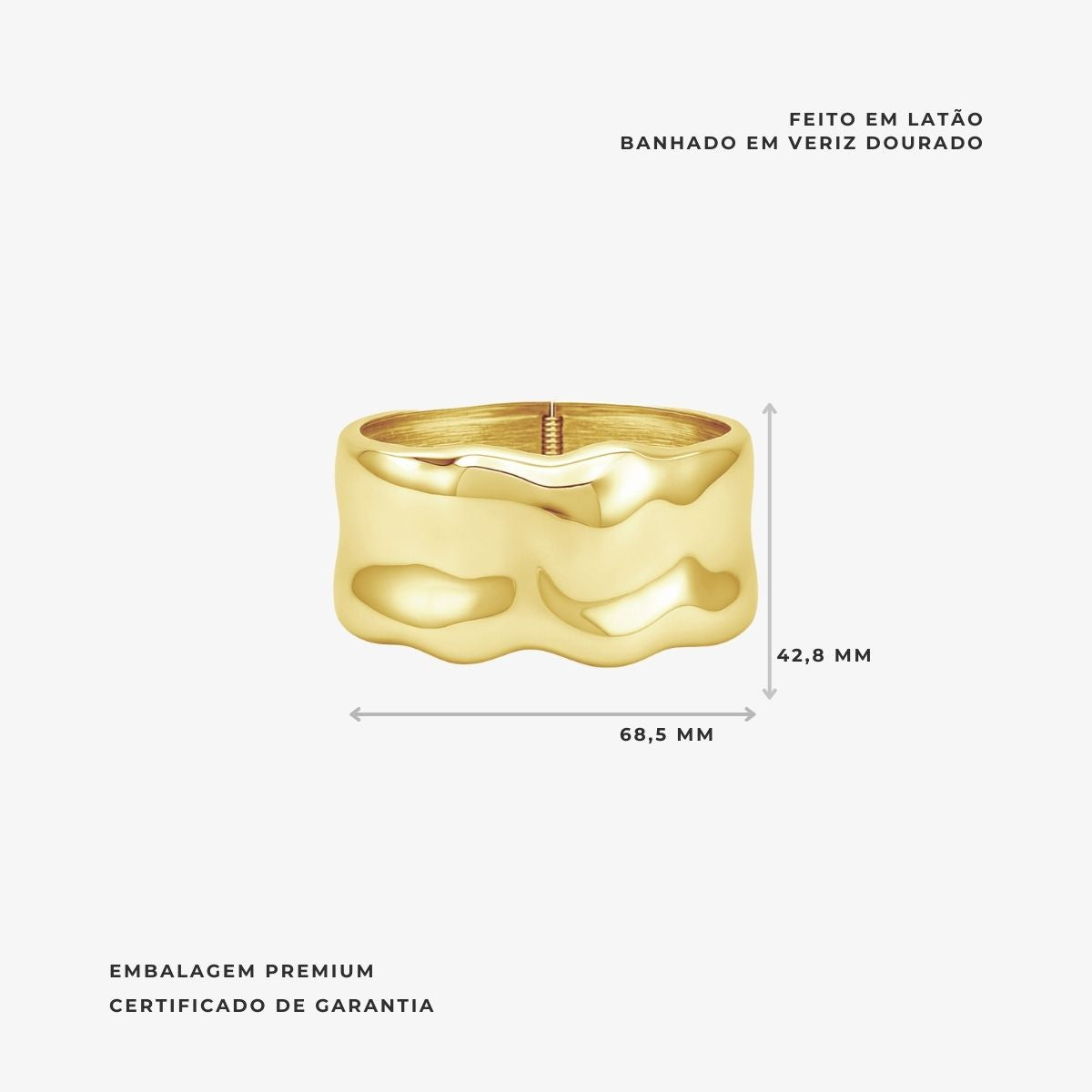 Bracelete Orgânico Design Escultural