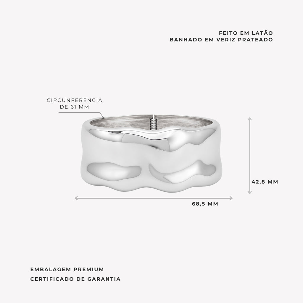 Bracelete Orgânico Design Escultural
