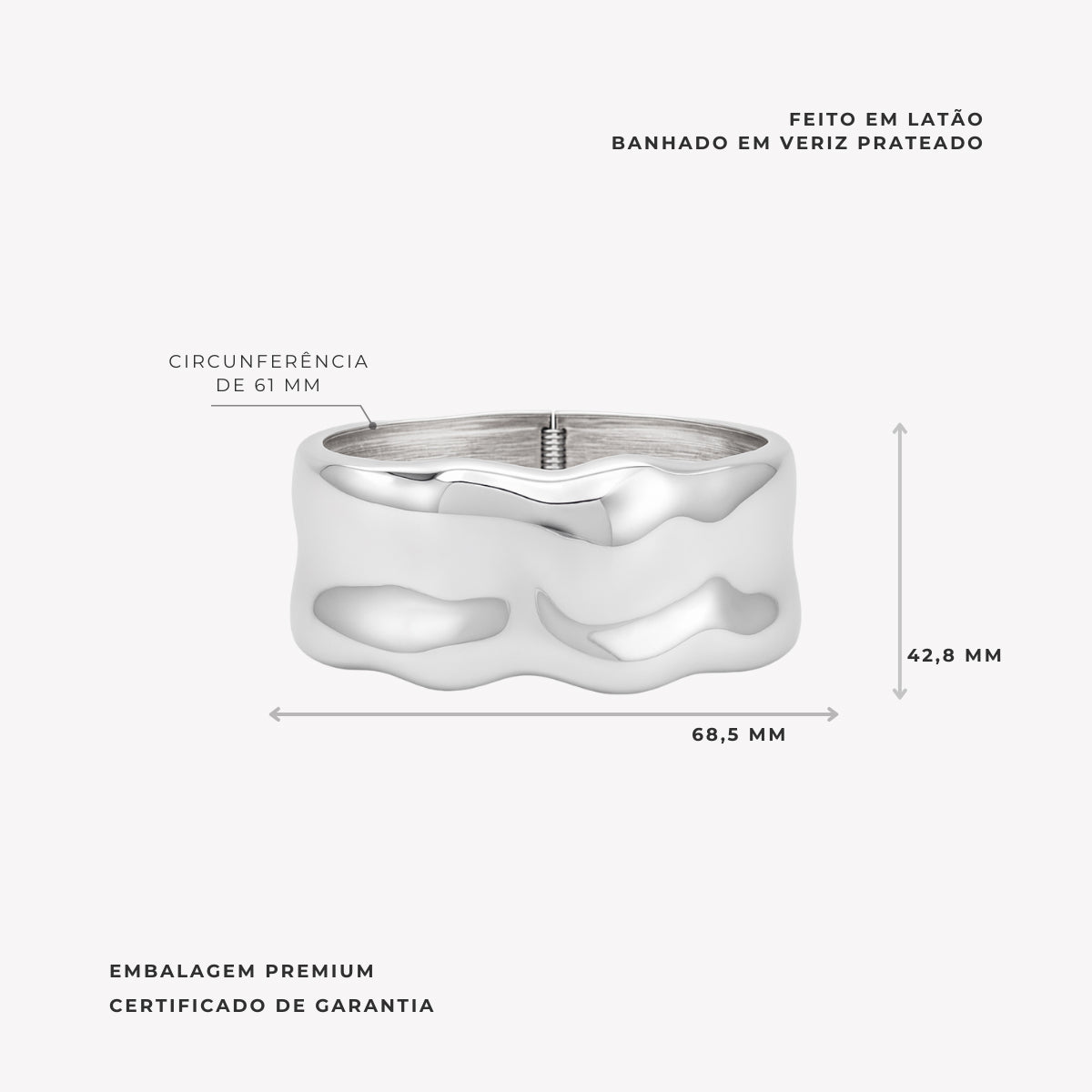 Bracelete Orgânico Design Escultural