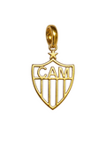 PINGENTE ESCUDO VAZADO ATLÉTICO FOLHEADO