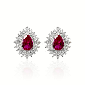 SILVER DROP CRYSTAL EARRING