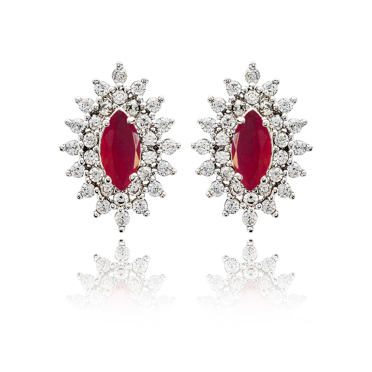 SILVER CRYSTAL DIAMOND EARRING