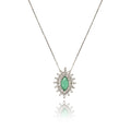 SILVER CRYSTAL LOSANGE NECKLACE