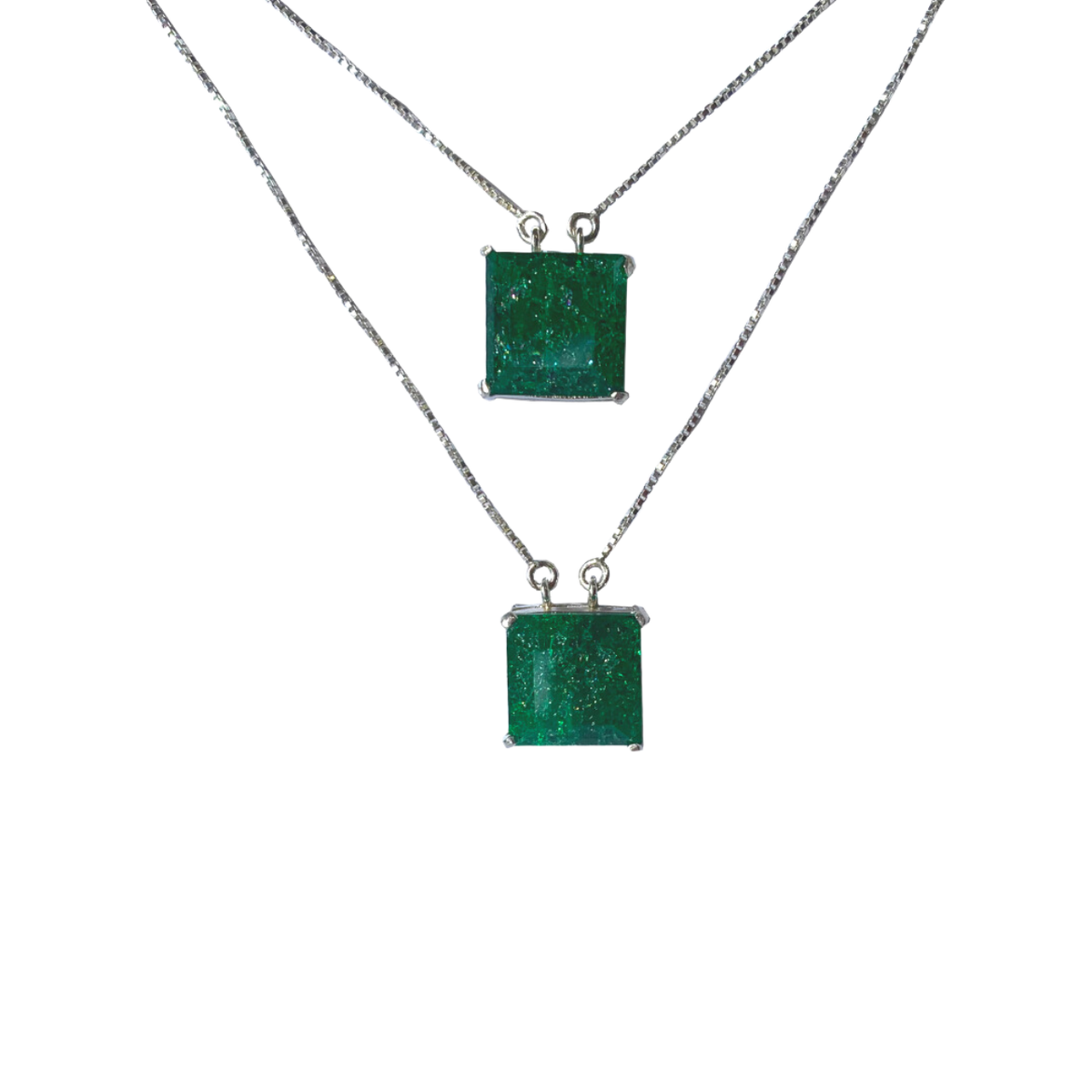 FUSION EMERALD CRYSTAL SQUARE SCAPULAR