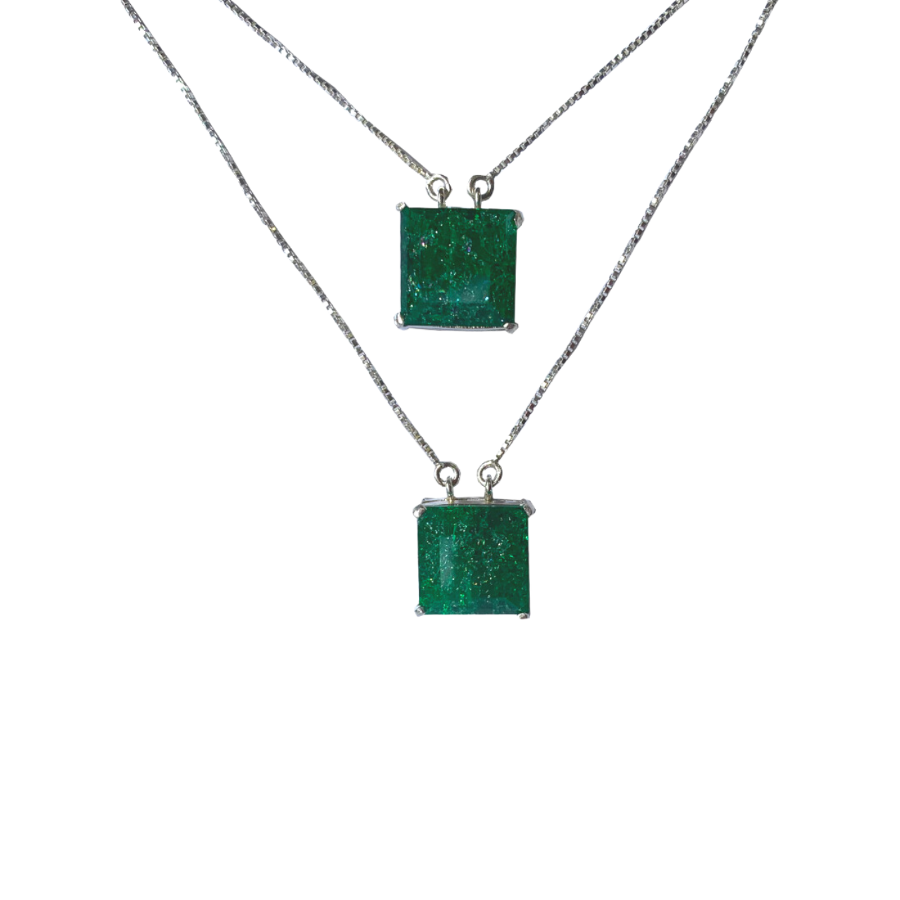 FUSION EMERALD CRYSTAL SQUARE SCAPULAR