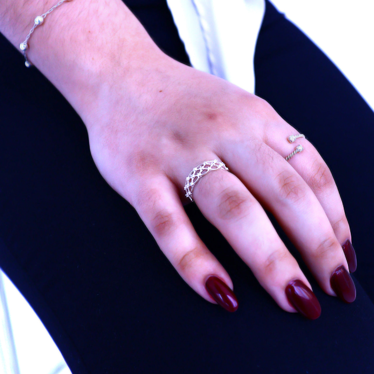 ANEL REDE COM ZIRCÔNIA