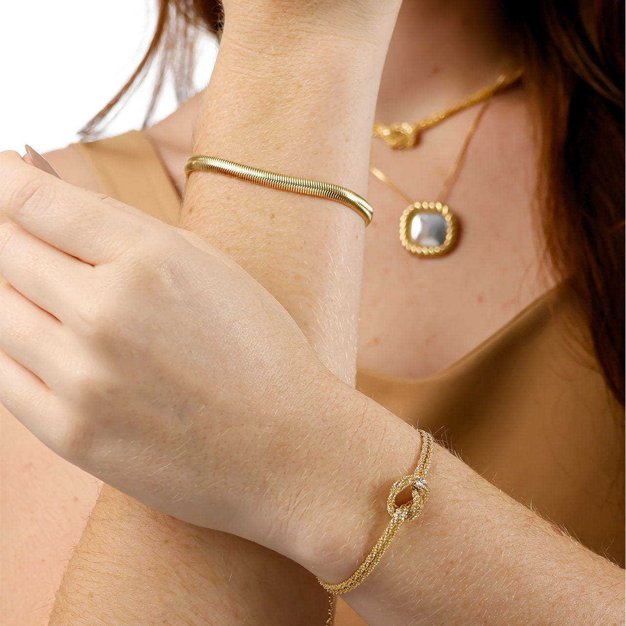 PULSEIRA TRIPLA ALUMINIO ZIRCONIA VENEZIANA