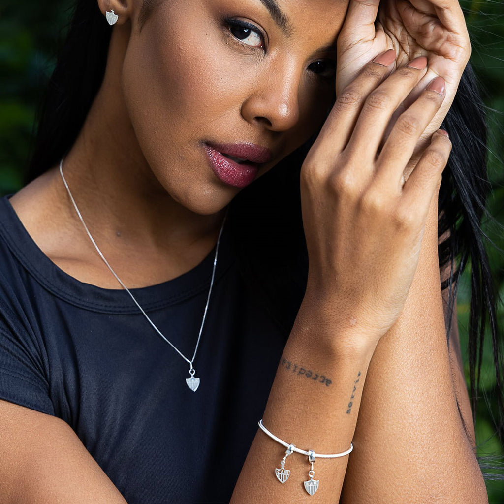 ATHLETIC PLATE SHIELD NECKLACE - 1CM 