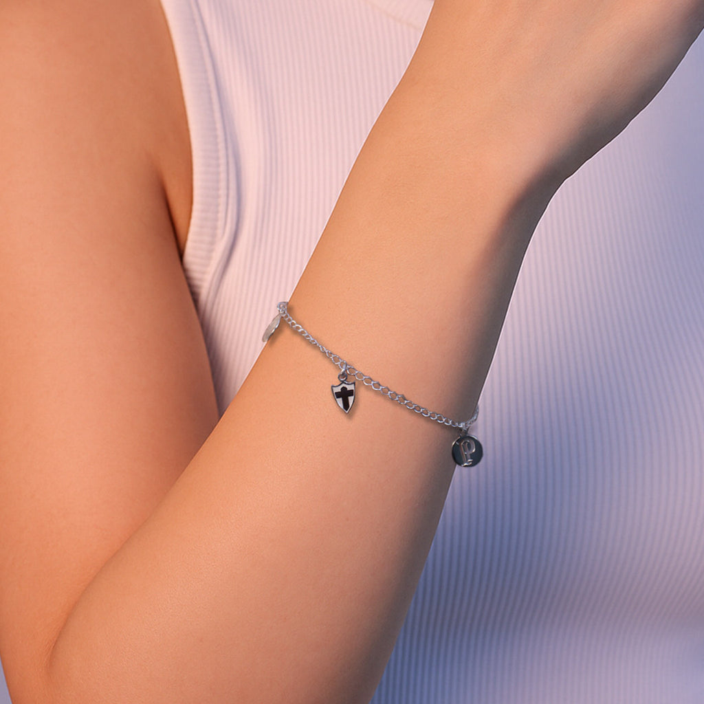 PULSEIRA PINGENTES PALMEIRAS ESCUDO BRASÃO PORCO 18CM OFICIAL