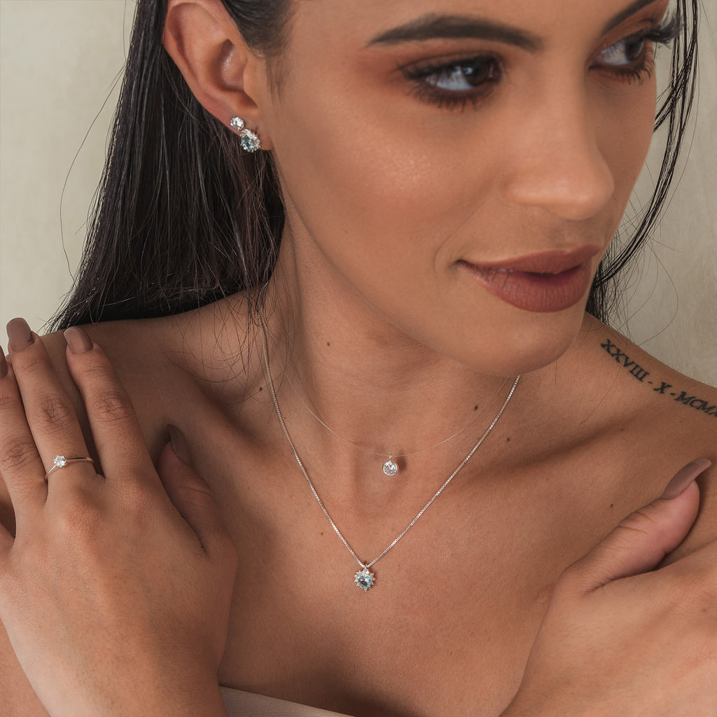 SILVER POINT OF LIGHT NECKLACE