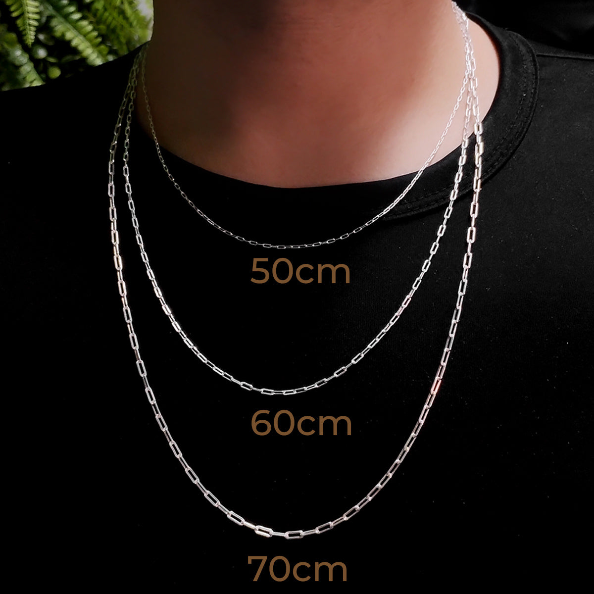 Cordão Cartier Prata 925 Elo Alongado 50cm 60cm 70cm