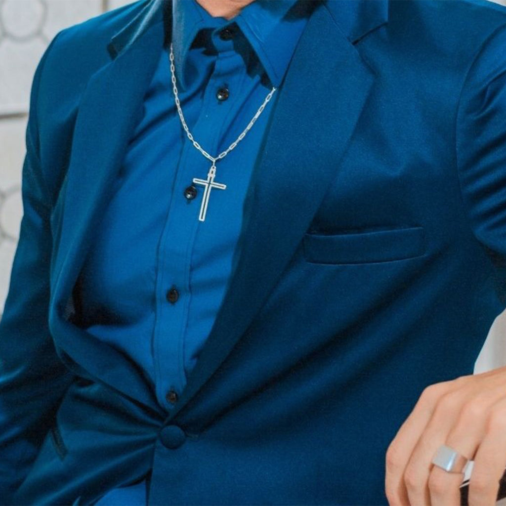 LEAKED CROSS SILVER PENDANT