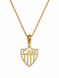 COLAR ESCUDO VAZADO ATLÉTICO FOLHEADO