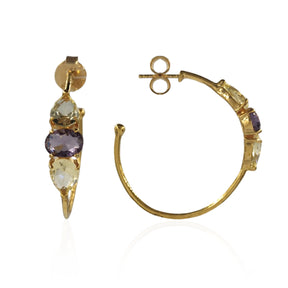 ARGOLA PEDRAS CRISTAL RAINBOW