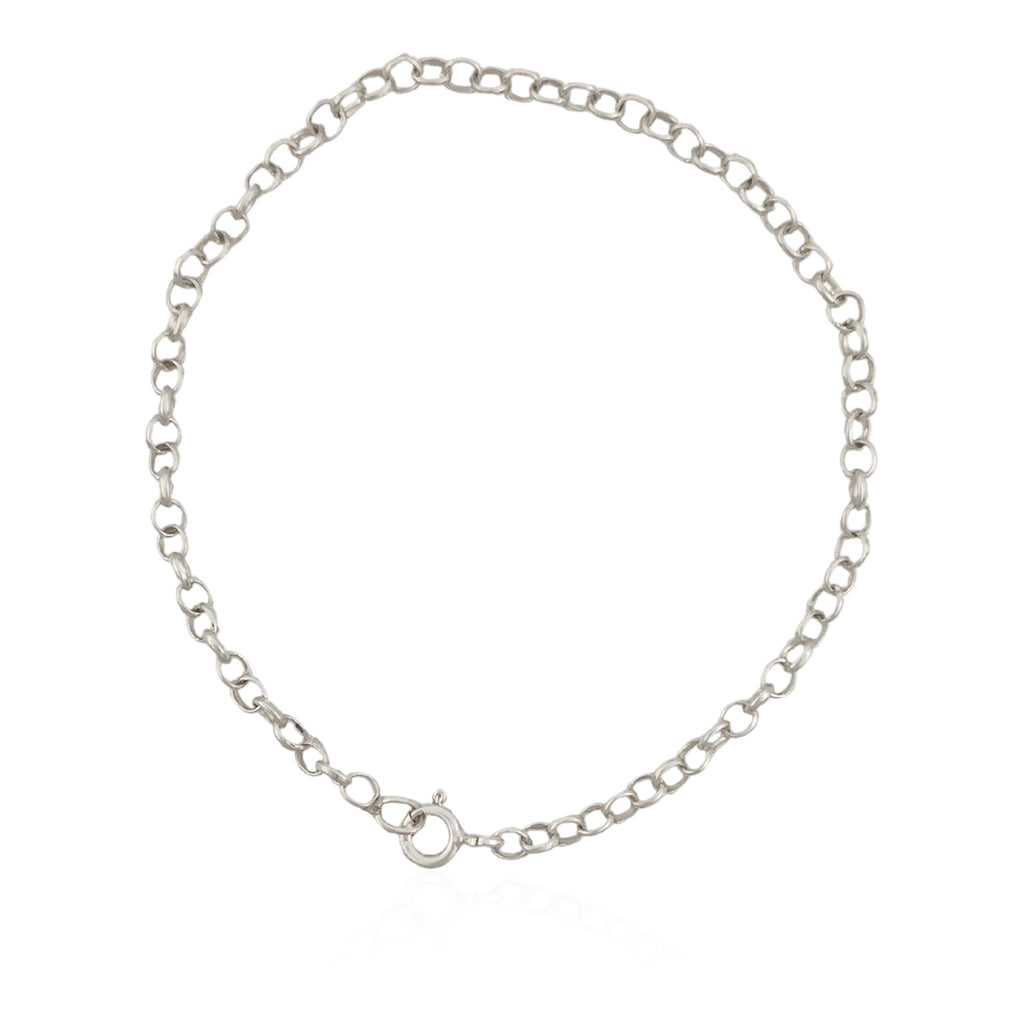 PULSEIRA DE PRATA ELO PORTUGUÊS