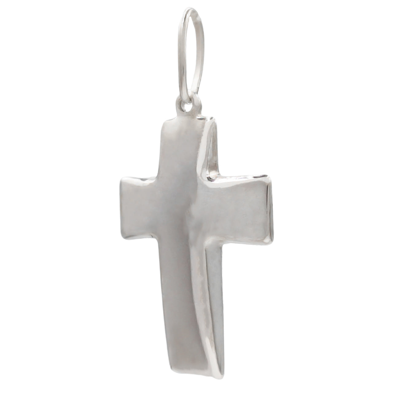 SILVER DOMBED CROSS PENDANT