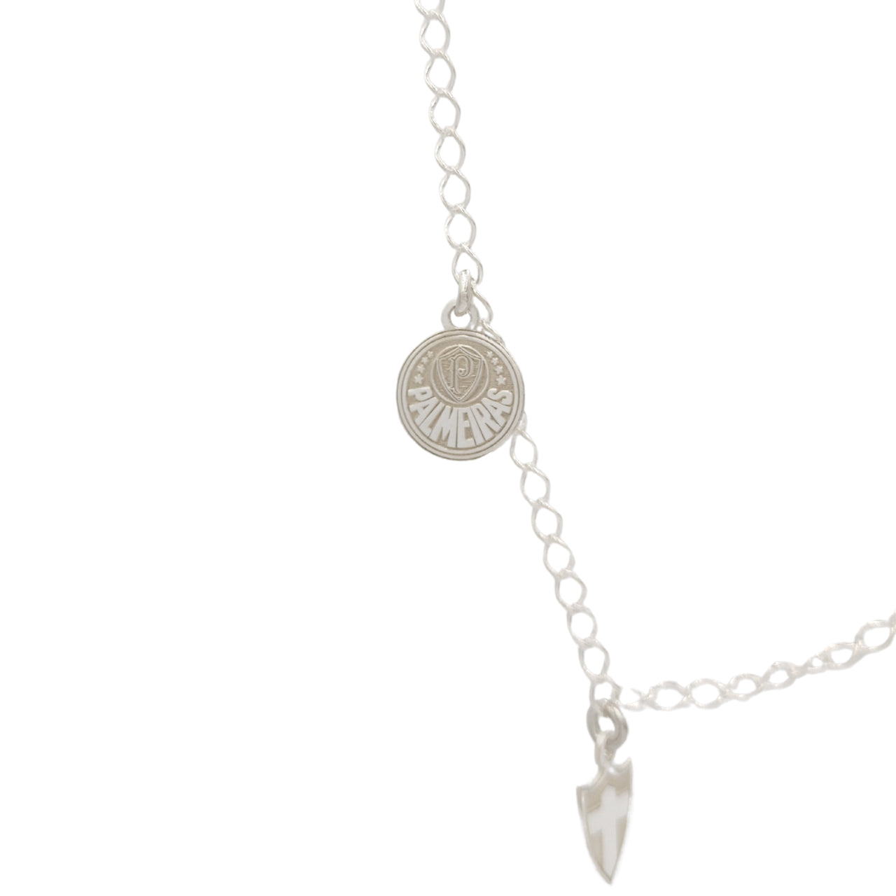 PULSEIRA PINGENTES PALMEIRAS ESCUDO BRASÃO PORCO 18CM OFICIAL