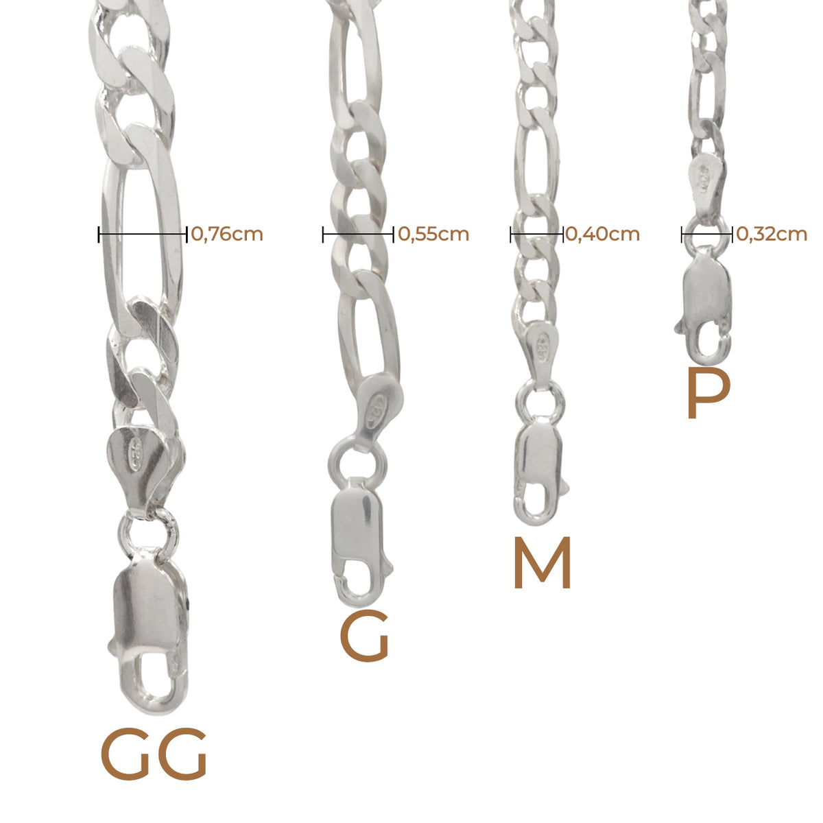 PULSEIRA GROUMET 3X1 PRATA 925 5-6MM 21CM